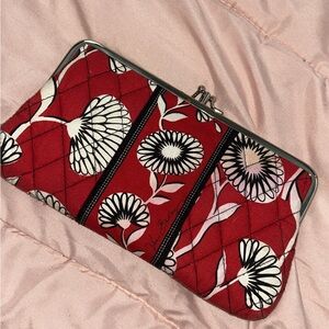 COPY - Vera Bradley Red and White Floral Clutch